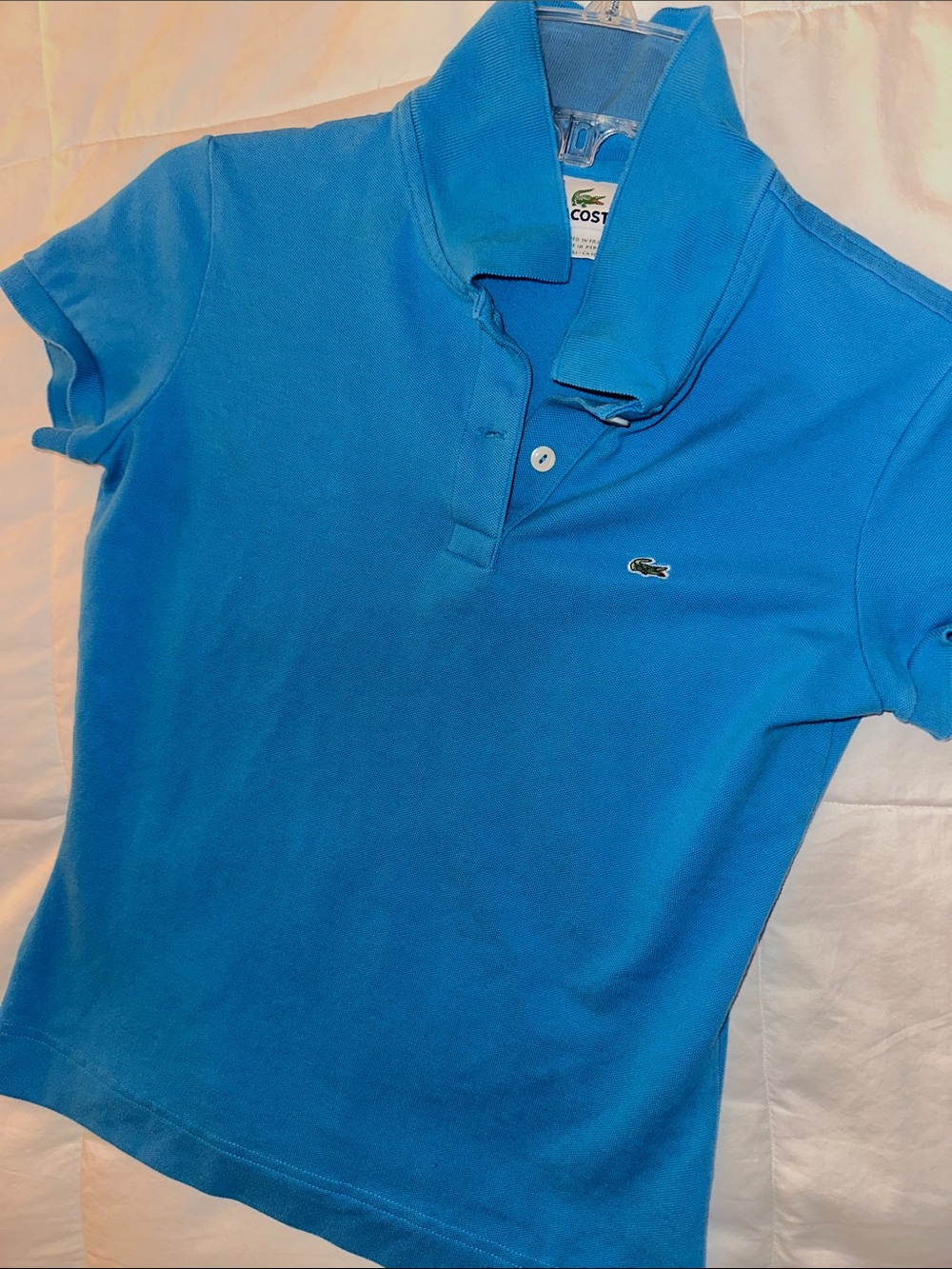 Lacoste Bright Blue Short-Sleeve Polo 🐊🩵🎾